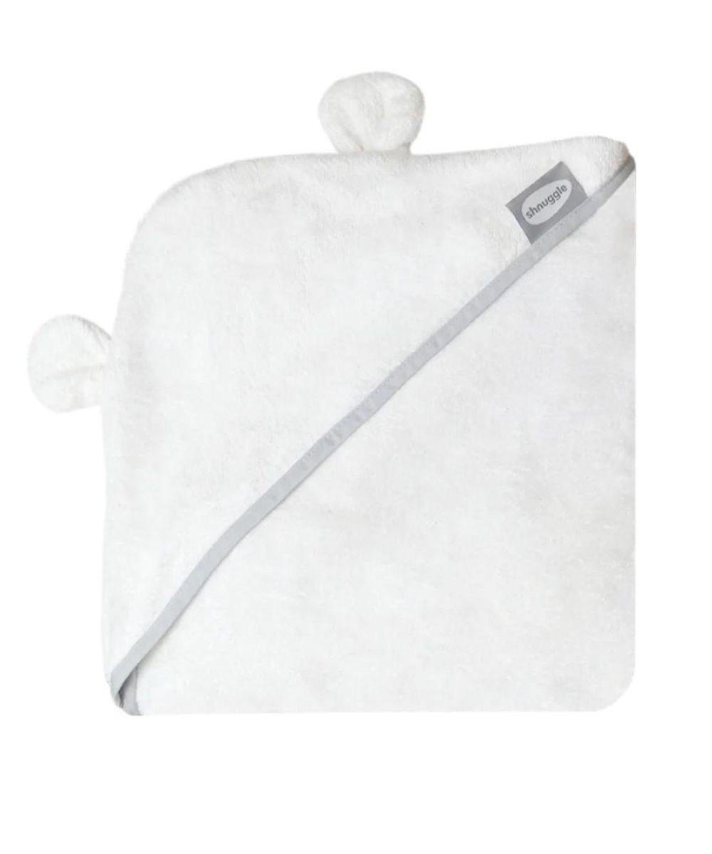 Asciugamano con cappuccio SHNUGGLE, bianco, 85 x 85 cm